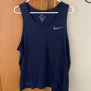 Mens large Nike dri fit. Blue tank top.